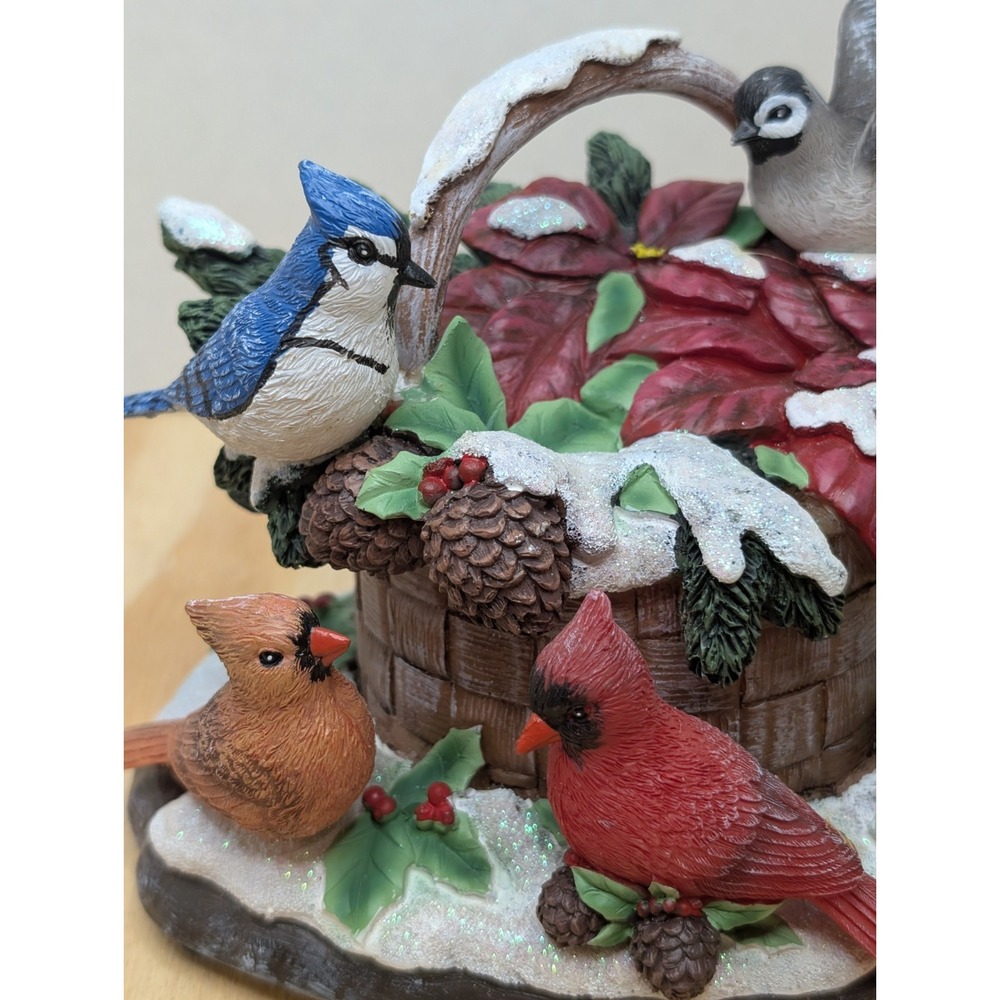 Bradford Exchange Winter's Melody Nature's Songbook Bird Figurine Box AS Is - Picture 2 of 6